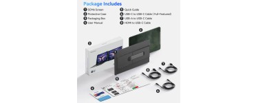JoyBuy: Blackview SCM6 Moniteur portable 14" FHD IPS - 600g, 4,5mm - PC portable à 109,99€