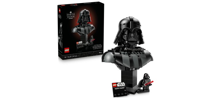Amazon: LEGO® Star Wars™ Buste de Dark Vador (75439) à 39,99€ (au lieu de 51,07€)