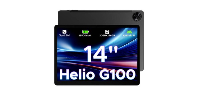 JoyBuy: Tablette DOOGEE Tab E3 Max - 14" 2.1K, 13500 mAh, 32+256 Go - écran à 197,99€ (au lieu de 349,99€)