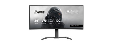 Amazon: Écran PC iiyama G-Master Black Hawk 34" VA courbé 1500R, 3440x1440 120Hz à 224,99€ (au lieu de 249€)