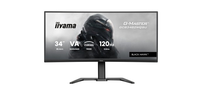Amazon: Écran PC iiyama G-Master Black Hawk 34" VA courbé 1500R, 3440x1440 120Hz à 224,99€ (au lieu de 249€)