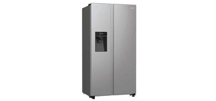 Darty: Réfrigérateur américain Hisense RS5P535NPCE - 566L, No Frost, distributeur eau/glaçons à 739,99€