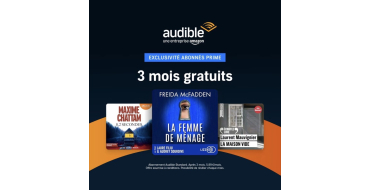 Amazon: Prime - 3 mois Audible Standard gratuits