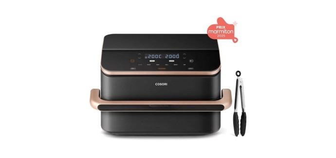 Cdiscount: Friteuse sans huile Cosori Dual Blaze Twinfry Chef Edition - 10L, 6 programmes, 2800W à 174,99€