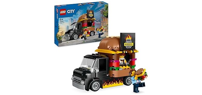 Amazon: LEGO City Le Food-Truck de Burgers (60404) à 12,99€ (au lieu de 19,99€)