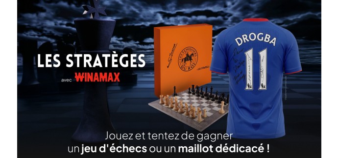 M6: 1 jeu d'échecs dédicacé + 2 maillots dédicacés (valeur 250€) à gagner