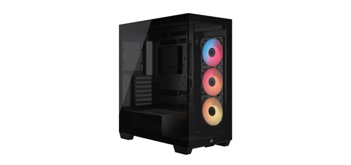 Amazon: Boîtier PC Mi-Tour Corsair 3500X RS-R ARGB - 3 ventilos RS120-R ARGB à 74,90€ (au lieu de 94,17€)
