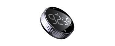JoyBuy: Baseus Heyo Minuteur à compte à rebours - Noir à 9.13€ (au lieu de 11.62€)