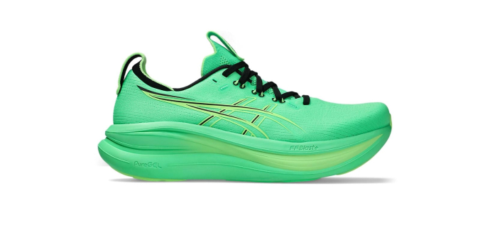 Amazon: Chaussures running Asics Gel-Nimbus 28 - Vital Green à 119,25€ (au lieu de 186,70€)
