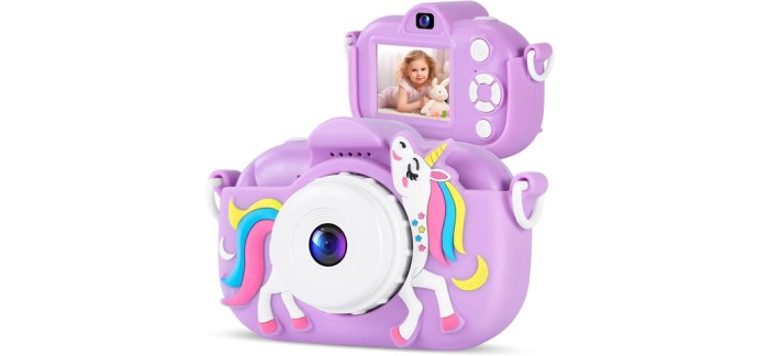 JoyBuy: Appareil photo enfants SONGDIAN Licorne Violet à 16,59€ (au lieu de 29,90€)