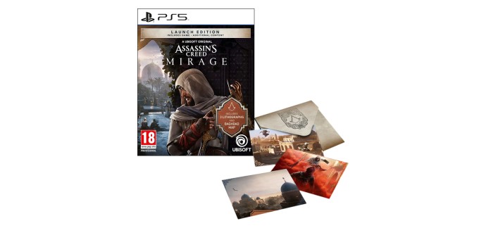 Amazon: Assassin's Creed Mirage Launch Edition (PS5) à 19,99€ (au lieu de 29,99€)