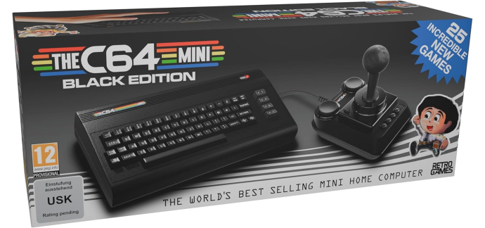 Amazon: The C64 Mini Black Edition (Console) à 73,80€ (au lieu de 99,99€)