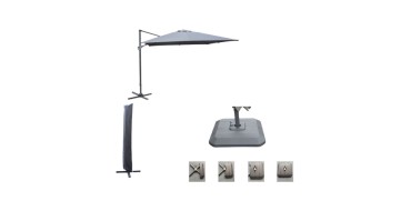 JoyBuy: Parasol d&eacute;port&eacute; orientable PROLOISIRS NH 3&times;3 KIT COMPLET &agrave; 296,90&euro; (au lieu de 459,90&euro;)
