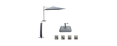 JoyBuy: Parasol déporté orientable PROLOISIRS NH 3×3 KIT COMPLET à 296,90€ (au lieu de 459,90€)