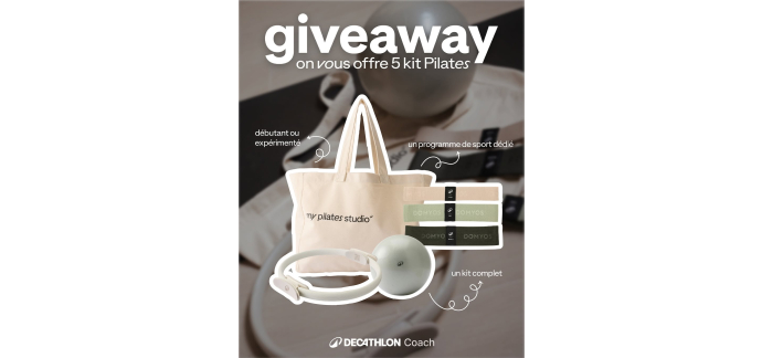 Decathlon: 5 kits Pilates (tote bag, ring, balle, élastiques) à gagner