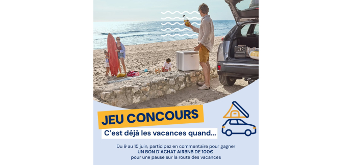 Norauto: 7 bons d'achat Airbnb (valeur 100€ chacun) à gagner