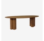 Sweeek: Table à manger ovale bois d'hévéa 8 places 220cm à 539,99€ (au lieu de 599,99€)