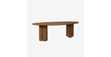 Sweeek: Table &agrave; manger ovale bois d'h&eacute;v&eacute;a 8 places 220cm &agrave; 539,99&euro; (au lieu de 599,99&euro;)