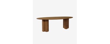 Sweeek: Table à manger ovale bois d'hévéa 8 places 220cm à 539,99€ (au lieu de 599,99€)
