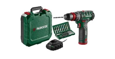 LIDL: PARKSIDE Perceuse-visseuse sans fil 12V + 17 accessoires &agrave; 24,99&euro; (au lieu de 34,99&euro;)