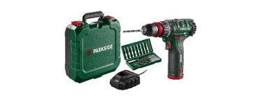 LIDL: PARKSIDE Perceuse-visseuse sans fil 12V + 17 accessoires à 24,99€ (au lieu de 34,99€)