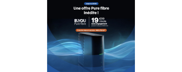 Showroomprive: Abonnement Fibre B&You Pure Fibre ↓2 Gb/s ↑900 Mb/s à 19,99€/mois pendant 12 mois puis 24,99€/mois