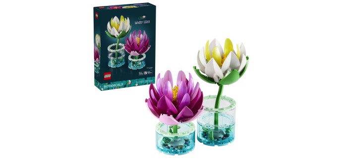 Amazon: LEGO® Botanicals Les nénuphars (11511) à 32,99€ (au lieu de 37,77€)
