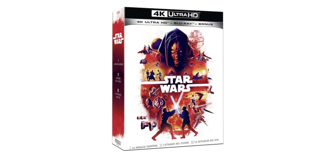 Amazon: Coffret Star Wars 4K Episodes 1 à 3 (Blu-ray) à 48,62€ (au lieu de 59,99€)