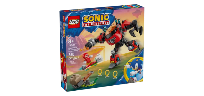 Carrefour: LEGO Sonic Knuckles contre l'Egg Crusher (Switch) à 23,99€ (au lieu de 39,99€)