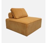 Sweeek: Chauffeuse canapé modulable velours côtelé moutarde à 179,99€ (au lieu de 199,99€)