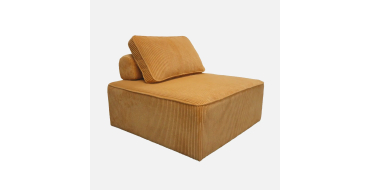 Sweeek: Chauffeuse canap&eacute; modulable velours c&ocirc;tel&eacute; moutarde &agrave; 179,99&euro; (au lieu de 199,99&euro;)