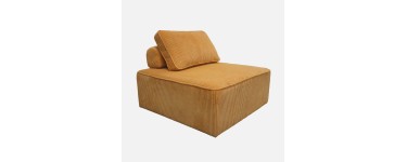 Sweeek: Chauffeuse canapé modulable velours côtelé moutarde à 179,99€ (au lieu de 199,99€)