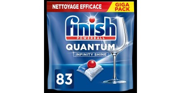 Amazon: Lot de 83 capsules lave-vaisselle Finish Quantum Infinity Shine à 11,33€ (au lieu de 17,35€)