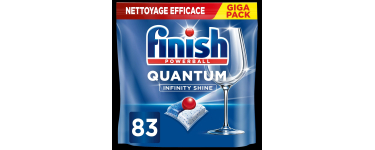 Amazon: Lot de 83 capsules lave-vaisselle Finish Quantum Infinity Shine à 11,33€ (au lieu de 17,35€)