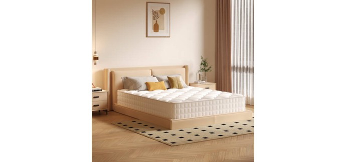 JoyBuy: Matelas orthopédique à ressorts 7 zones - 140x190x22 cm à 89,12€ (au lieu de 259,99€)