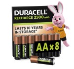 Amazon: Lot de 8 piles rechargeables AA Duracell - 2500mAh à 15.59€ (au lieu de 23.98€)