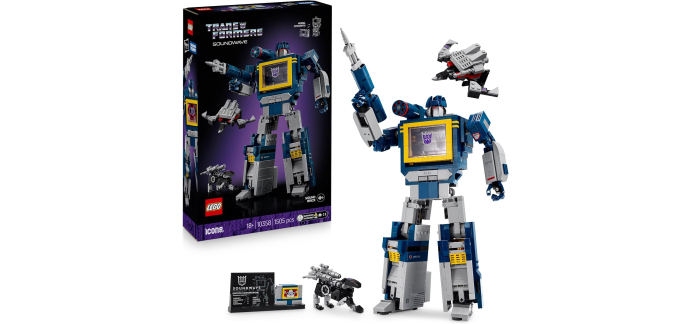 Amazon: LEGO Transformers Soundwave 10358 (PS5) à 129,99€ (au lieu de 179,99€)