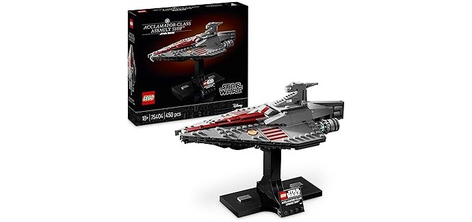 Amazon: LEGO® Star Wars™ Acclamator Class Assault Transport (75404) à 33,48€ (au lieu de 49,99€)