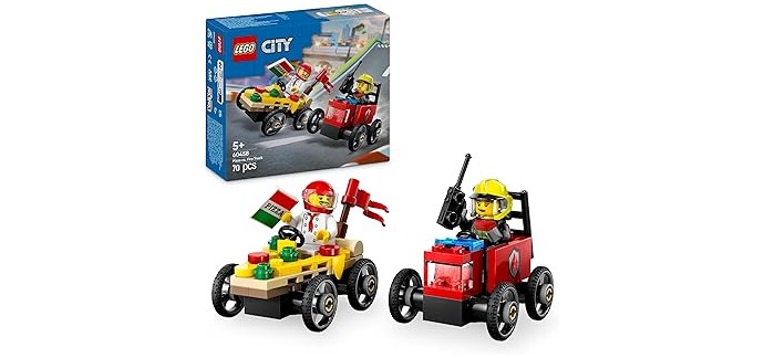 Amazon: LEGO City Pack of Racing Motorcycles Pizza Truck Fire Truck (60458) à 13,88€ (au lieu de 15,84€)