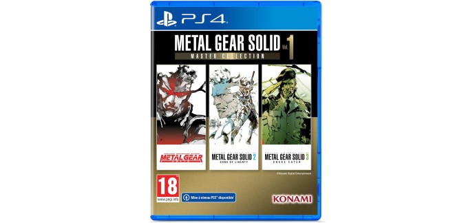 Amazon: Metal Gear Solid Master Collection Vol.1 (PS4) à 29,99€ (au lieu de 59,99€)