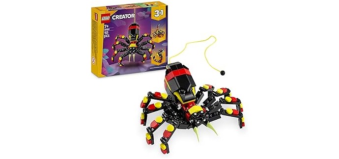 Amazon: LEGO® Creator 3in1 Araignée sauvage (31159) à 9,55€ (au lieu de 12,99€)