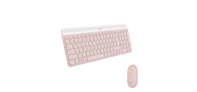 Amazon: Pack Clavier Souris Logitech MK470 Slim Azerty Rose à 39,99€ (au lieu de 55,41€)