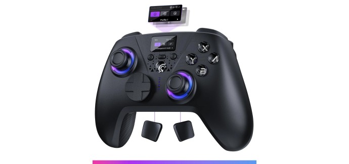 Amazon: Manette sans fil Aura Oniverse - Écran intégré, tactile Switch D-Pad à 29,99€ (au lieu de 49,92€)