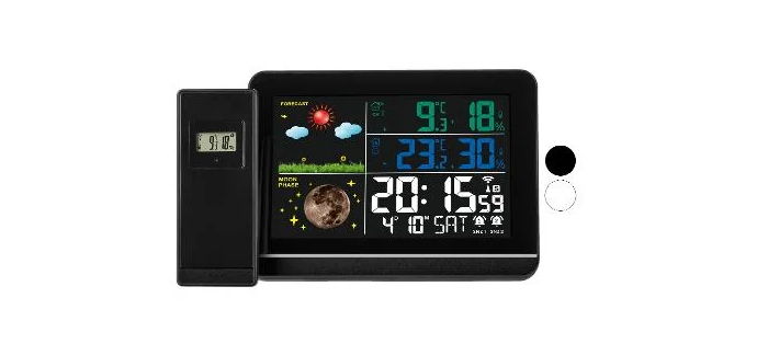 LIDL: Station météo LIVARNO HOME - écran couleur, capteur extérieur à 14.99€ (au lieu de 18.99€)