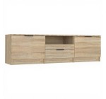 JoyBuy: Meuble TV vidaXL 140x35x40 cm Bois d'Ingénierie Chêne Sonoma à 64,90€ (au lieu de 128,90€)