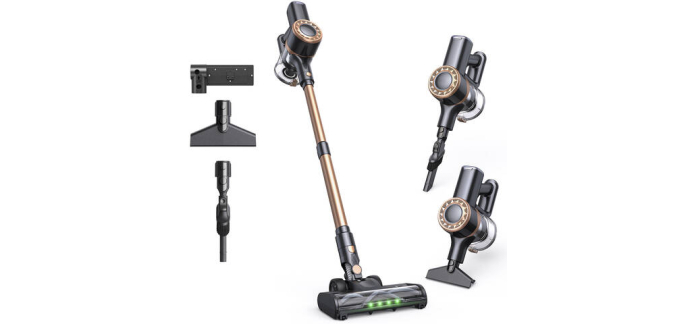 JoyBuy: Aspirateur sans fil Lubluelu P2 - 30 kPa, brosse anti-emmêlement à 53,99€ (au lieu de 119,99€)