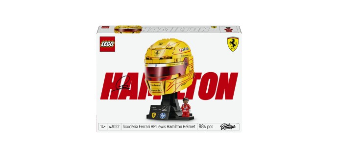 Amazon: LEGO 43022 Ferrari F1 Casque Hamilton (PS5) à 75,90€ (au lieu de 89,99€)