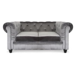 Cdiscount: Canapé Chesterfield Velours Argent MENZZO 2 places gris à 209€ (au lieu de 245€)