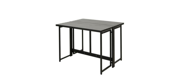 Cdiscount: Table de jardin FERRET pliante métal noir 98x80x72 cm 4 personnes à 99,99€ (au lieu de 139,99€)