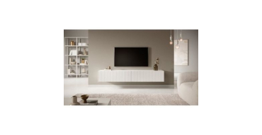 Cdiscount: Meuble TV SELSEY TELIRE - 175 cm, blanc mat, m&eacute;lamine &agrave; 129,99&euro; (au lieu de 239,99&euro;)